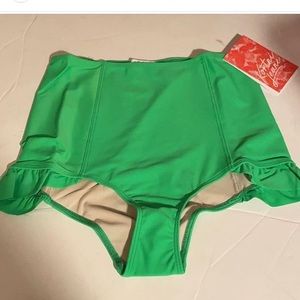 KJ Kelly green encore leg ruffle